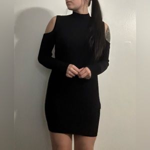 Thick Mini Dress with Long Sleeves (shoulders cropped)